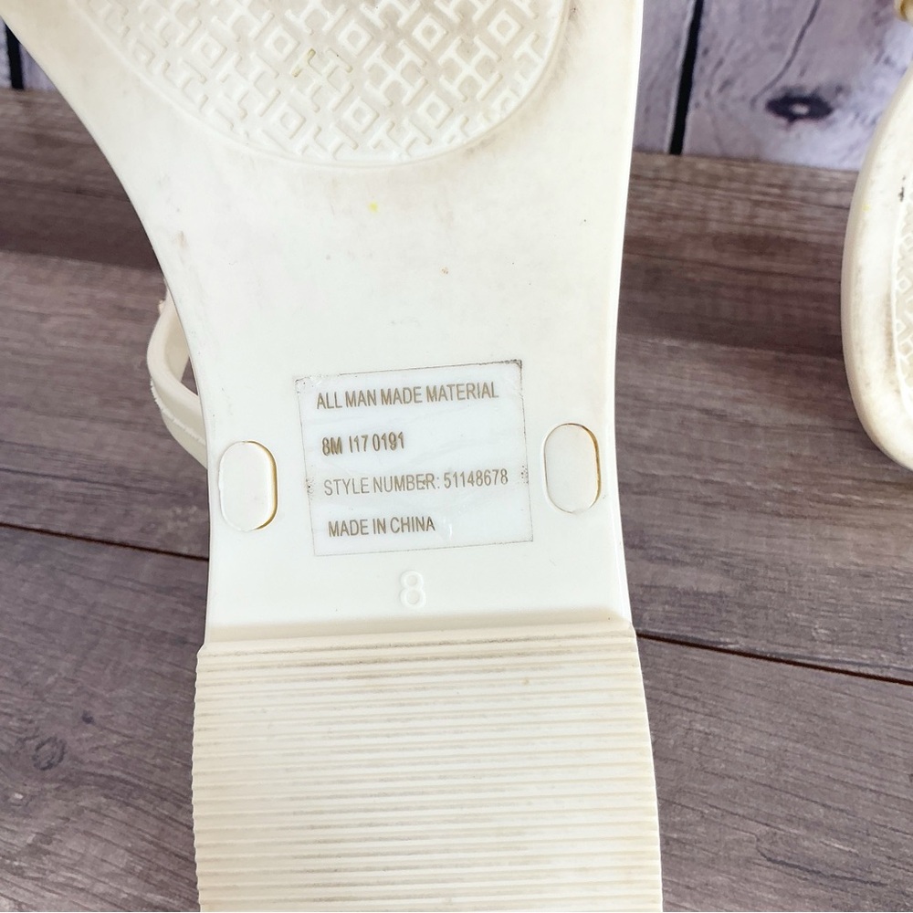 Tory Burch Mini Miller Jelly Flat Thong Ivory Size 8M - Picture 13 of 14